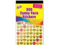 Art Box 500pk Funny Face Stickers Part No.6810/48