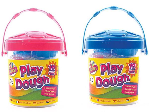 Art Box 12pce Play Dough Tub With Cutters, Assorted Picked At Random