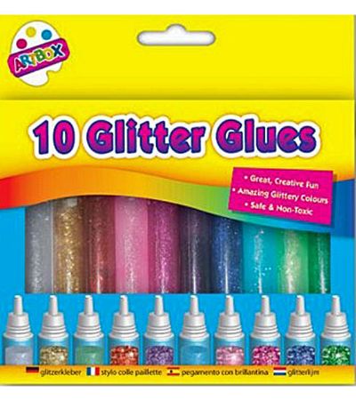 Art Box 10pk Glitter Glue Pens