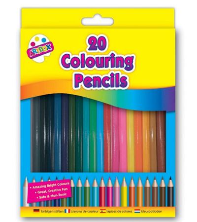 Art Box 20pk Colouring Pencil Crayons