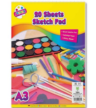 6x Art Box A3 Artist Sketch Pad Cartridge Paper
